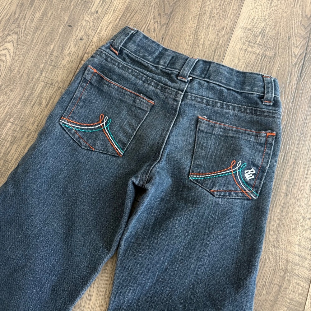 Rocawear Jeans Kids 3T Dark‎ Blue Good Embroidered Adjustable Waist Straight Leg